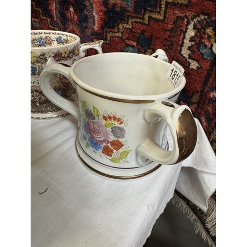 1815 - A three handled cider mug & two handled cider mug made by Wade for Taunton Cider Company, 1978, 1975