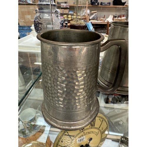 1854 - Three pewter mugs