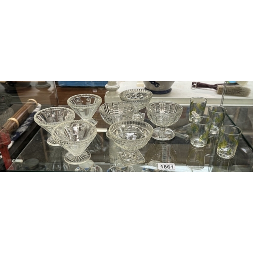 1861 - A quantity of vintage dessert glasses etc