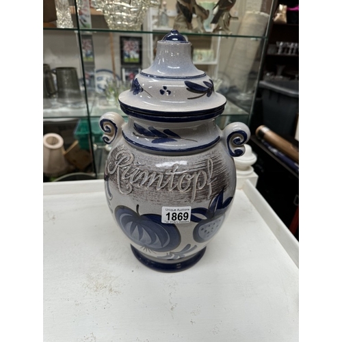 1869 - A large Rum Topf jar