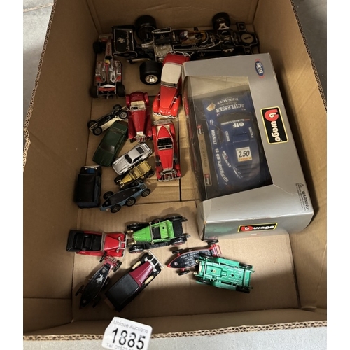 1885 - A box of Diecast including boxed Burago