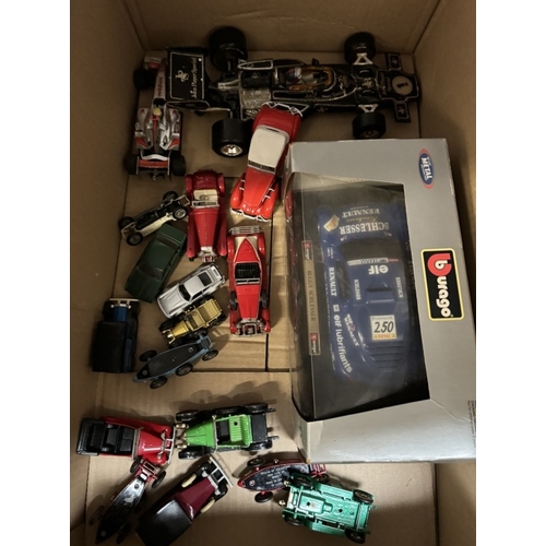 1885 - A box of Diecast including boxed Burago