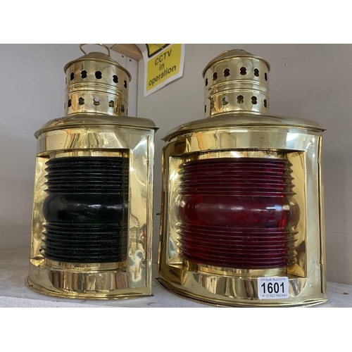 1601 - 2 vintage style ships lanterns