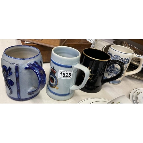 1628 - 4 German steins including RAF example