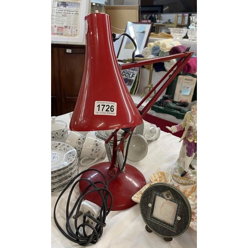 1726 - A red Anglepoise lamp