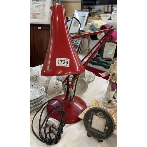 1726 - A red Anglepoise lamp