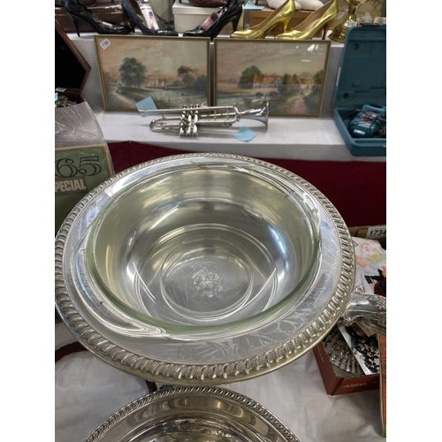 1732 - A silver plated fondue set and a matching tureen