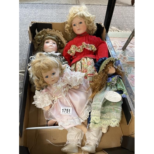 1751 - A collection of collectable Dolls