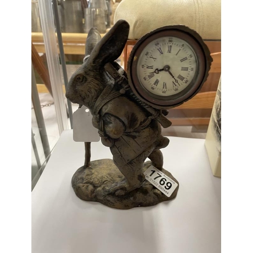 1769 - A figural rabbit clock