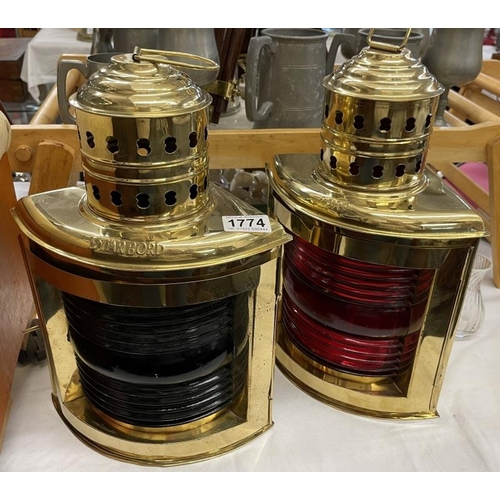 1774 - 2 vintage style ships lanterns