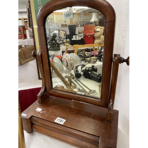 1791 - A Victorian mahogany toilet mirror, COLLECT ONLY.