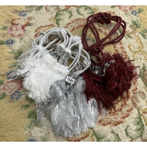 1840 - A quantity of curtain tie backs