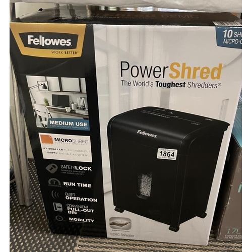 1864 - A new & boxed Fellowes power shred 62MC