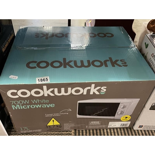 1865 - A new & boxed Cookworks microwave