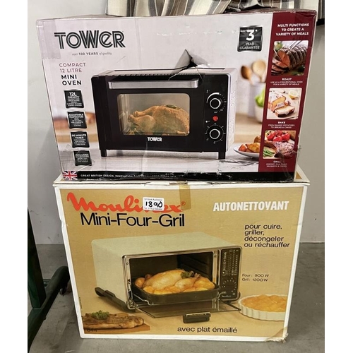 1890 - A boxed Tower multi oven & boxed Moulinex-mini-four-grill