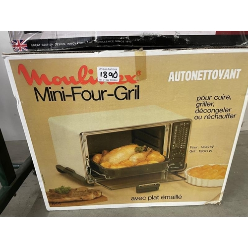 1890 - A boxed Tower multi oven & boxed Moulinex-mini-four-grill