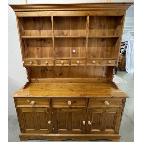 1900 - A broad pine dresser (150 x 46 x 176cm) COLLECT ONLY.