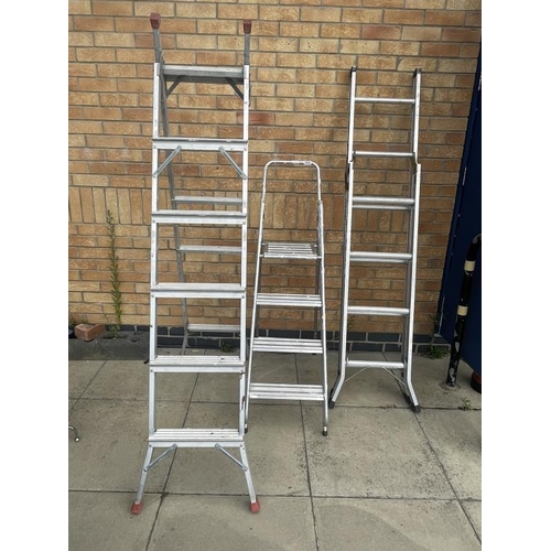 1826 - Three metal ladders