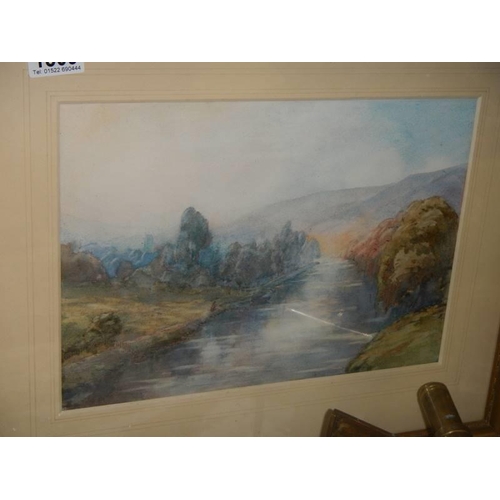 1509 - A pair of framed and glazed watercolours rural scene. COLLECT ONLY.