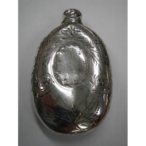 1576 - A silver plate hip flask.