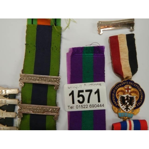 1571 - A quantity of WW2 medals etc.,