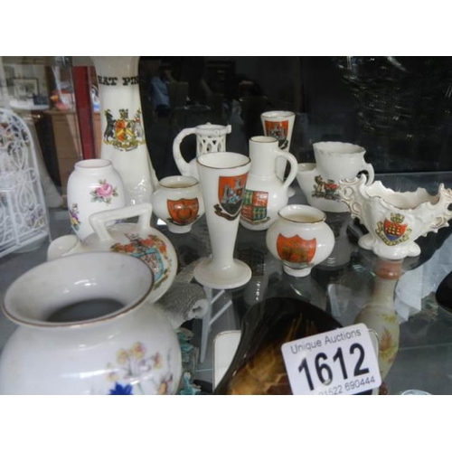 1612 - A mixed lot of crested china items.