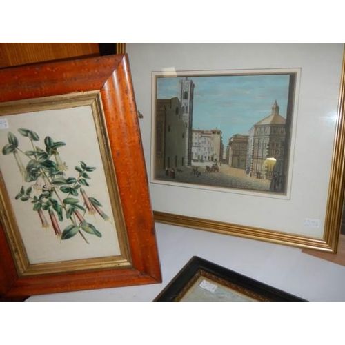 1669 - A mixed lot of old framed and glazed pictures. COLLECT ONLY.