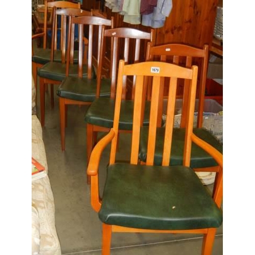 1679 - A good set of six modern dining chairs. COLLECT ONLY.