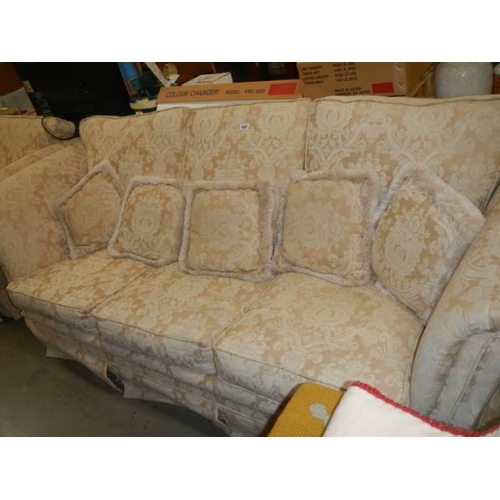 1681 - A good clean three seat sofa, COLLECT ONLY.