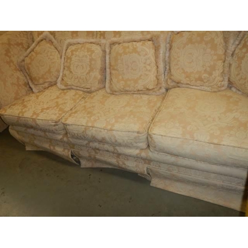 1681 - A good clean three seat sofa, COLLECT ONLY.