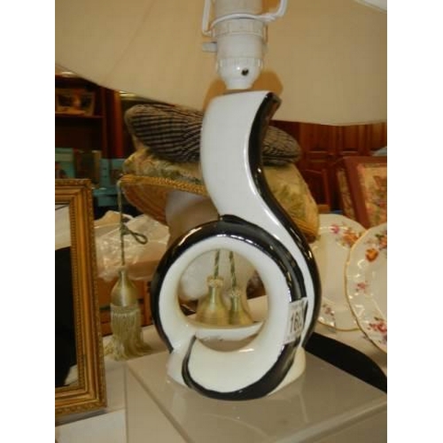 1688 - A good quality modern table lamp with shade,. COLLECT ONLY.