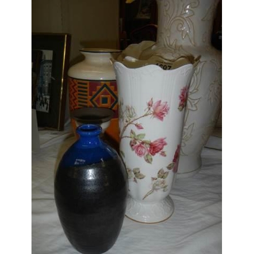 1697 - Five assorted 20th century vases.