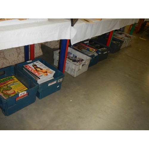 1722 - Eight boxes of assorted magazines. COLLECT ONLY.