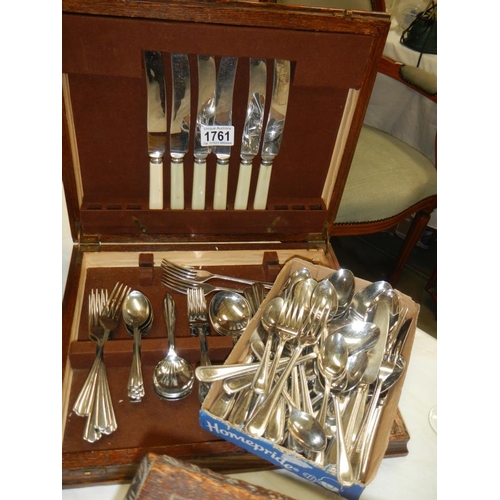 1761 - A part canteen of cutlery etc.