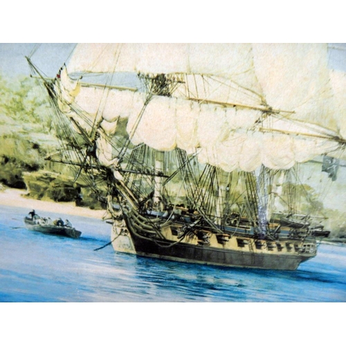 1771 - A good 20th century gilt framed picture of a sailing ship