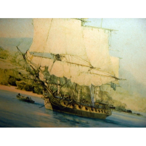 1771 - A good 20th century gilt framed picture of a sailing ship