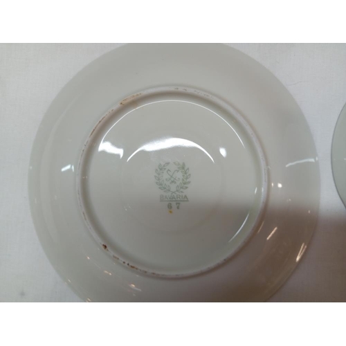 1302 - 5 Bavarian art deco style cups & saucers