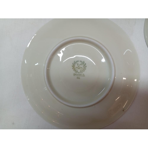 1302 - 5 Bavarian art deco style cups & saucers