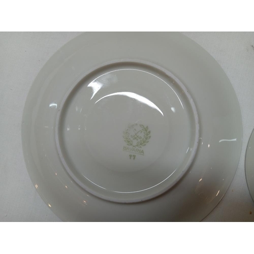 1302 - 5 Bavarian art deco style cups & saucers