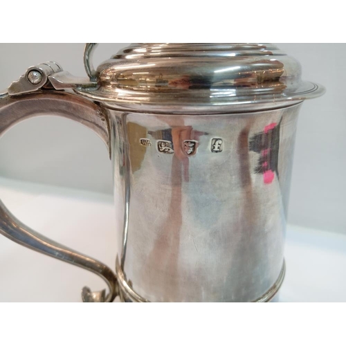 1030 - A rare George III 1781 silver quart tankard