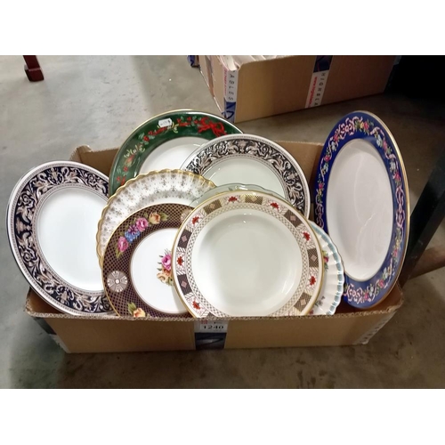 1240 - A good lot of plates including Royal Crown Derby & Spode etc.