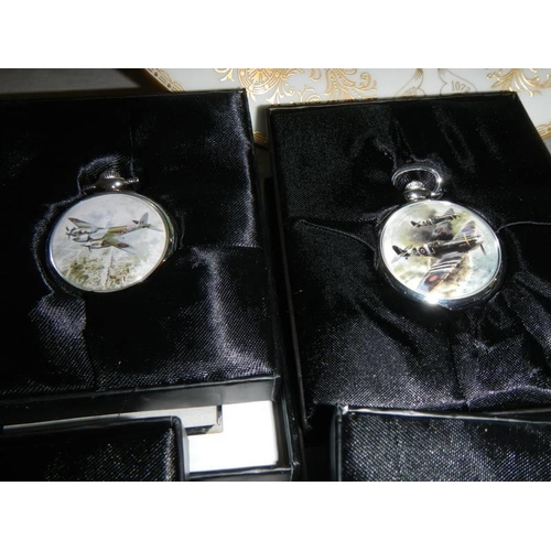 690 - Six collector's pocket watches.  Five in working order.