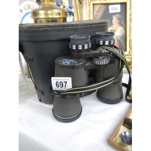 697 - A pair of cased Miranda 10 x 50 binoculars.