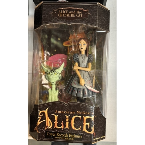 13 - 4 boxed American McGee's Alice in Wonderland figures including white rabbit, Alice x 2 and Tweede De... 