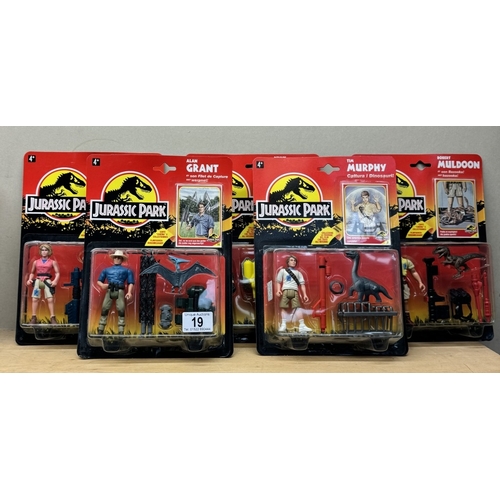 19 - 5 Jurassic Park figures in blister packs, as new