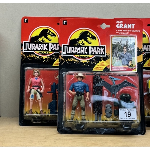 19 - 5 Jurassic Park figures in blister packs, as new