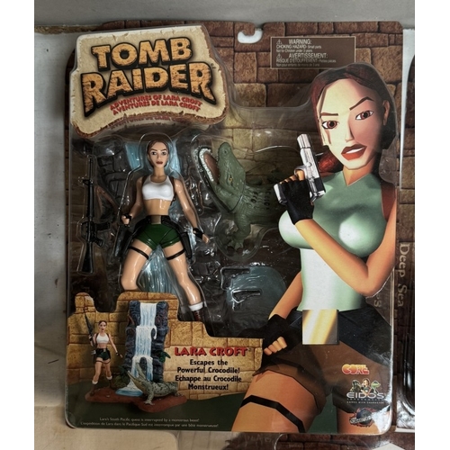 2 - 3 Tomb Raider Lara Croft figures in blister packs, as new