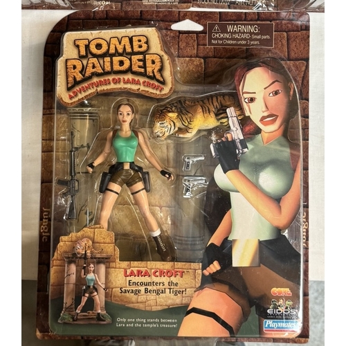 2 - 3 Tomb Raider Lara Croft figures in blister packs, as new