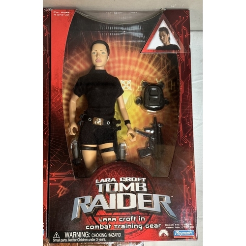 5 - 2 Tomb Raider Lara Croft figures and 1 in a blister pack, as new