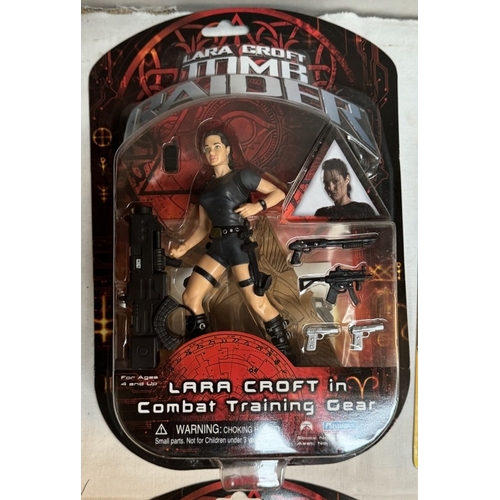 9 - 4 Tomb Raider Lara Croft figures in blister packs, as new